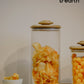 Clear glass jar with wooden lid - Tall